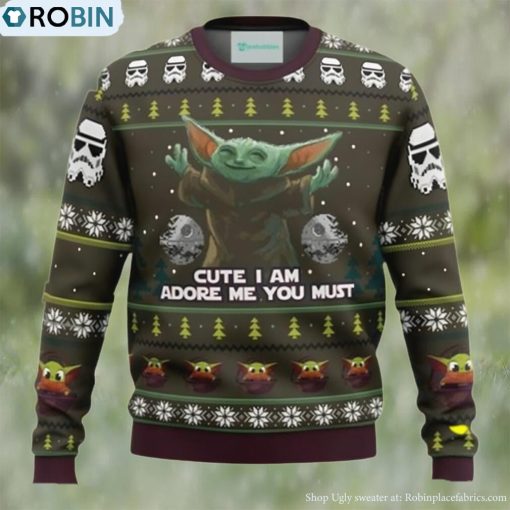 Baby Yoda Cute Mandalorion Star Wars Ugly Christmas Sweater