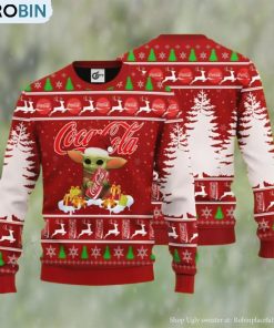 Baby Yoda Hug Coca Cola Ugly Christmas Sweater Baby Yoda Hug Coca Cola Ugly Christmas Sweater