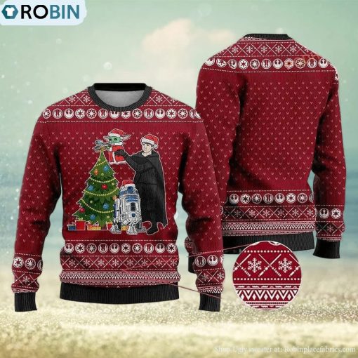 Baby Yoda Luke Star Wars Ugly Christmas Sweater