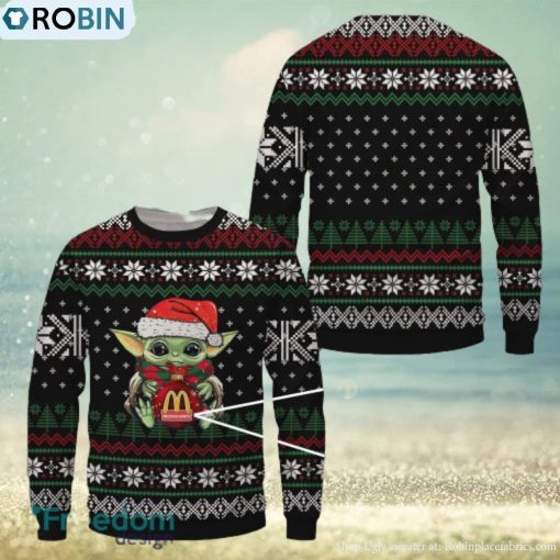 Baby Yoda Mcdonald’s Merry Ugly Christmas Sweater Gift For Men Women