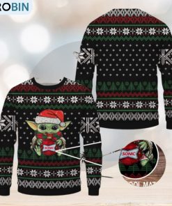 Baby Yoda Sonic Drive In Merry Christmas Ugly Sweater