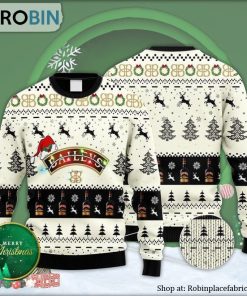 Baileys Irish Cream Reindeer Snowy Night Ugly Christmas Sweater