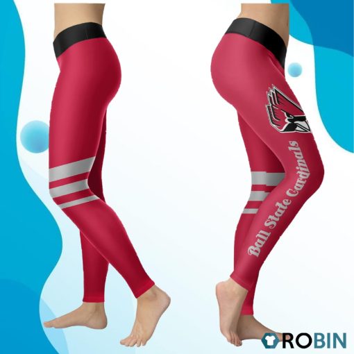 Ball State Cardinals Women 3D Printed Leggings Sports