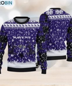 Baltimore Ravens Christmas Reindeer Ugly Christmas Sweater Jumper AOP Gift For Fans