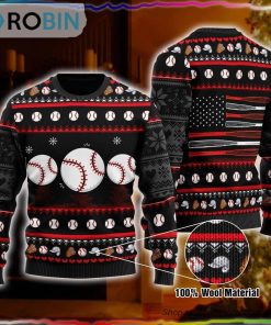 Baseball Balls Ugly Christmas Sweater