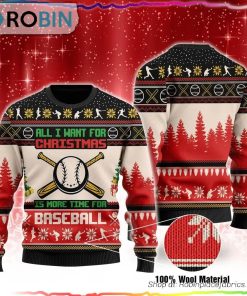 Baseball Ugly Christmas Sweater Baseball Ugly Christmas Sweater