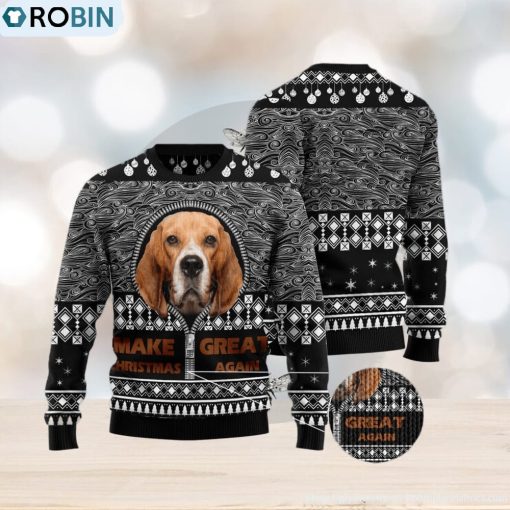Beagle Make Great Again Ugly Christmas Sweater Gift Men Women