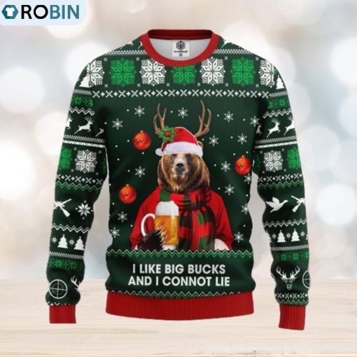 Beer Bear Ugly Christmas Sweater For Men Women