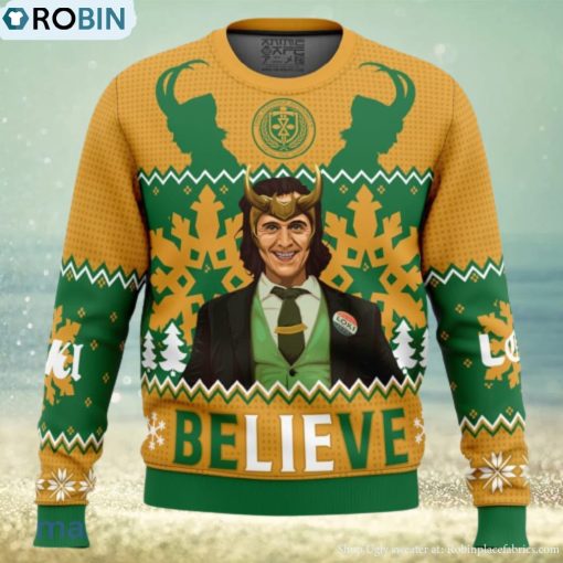 Believe Loki Marvel Ugly Christmas Sweater 3D Gift Christmas Funny