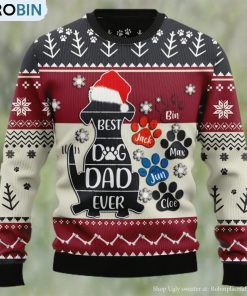 Best Dog Dad Ever Ugly Christmas Sweater