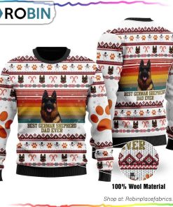 Best German Shepherd Dog Dad Ugly Christmas Sweater Best German Shepherd Dog Dad Ugly Christmas Sweater