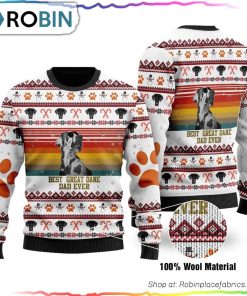 Best Great Dane Dad Ever Ugly Christmas Sweater