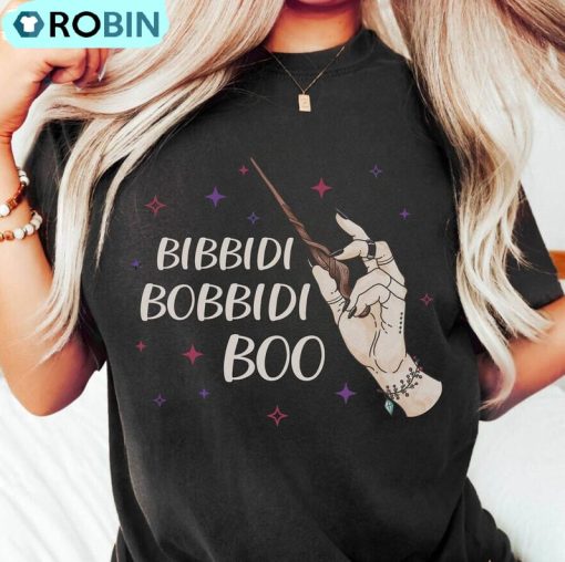 Bibbidi Bobbidi Boo Shirt, Retro Witchy Halloween Long Sleeve Unisex T Shirt