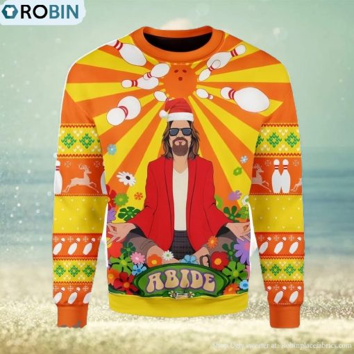 Big Lebowski Hippie Ugly Christmas Sweater, Xmas Gift Men And Women