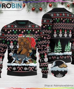 Bigfoot Huskey Ugly Christmas Sweater