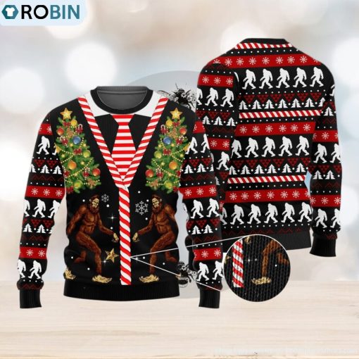 Bigfoot Pattern Cute Ugly Christmas Sweater Christmas Gift