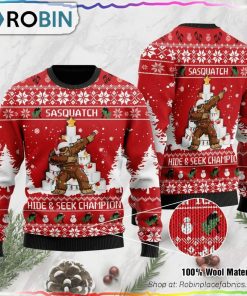 Bigfoot Ugly Christmas Sweater