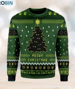 Black Cat Christmas Tree Ugly Christmas Sweater, Xmas Gift Men And Women Black Cat Christmas Tree Ugly Christmas Sweater, Xmas Gift Men And Women