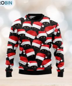 Black Cat Group Christmas 3D Sweater Gift For Christmas Holidays