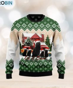 Black Cat Let It Snow Christmas Ugly Christmas Sweater 3D Gift Christmas Funny