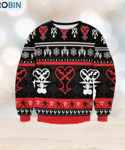 Black Red Card 3D Ugly Christmas Sweater For Men And Women