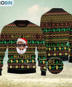 Black Santa Clause Matter Christmas Pattern Ugly Christmas Sweater Christmas Gift Black Santa Clause Matter Christmas Pattern Ugly Christmas Sweater Christmas Gift
