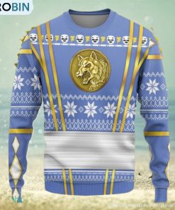 Blue Ninja Mighty Morphin Power Rangers Custom Ugly Sweater 3D Gift For Men And Women