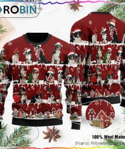 Border Collie Ugly Christmas Sweater