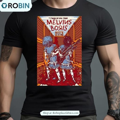 Boris & Melvins The Twins Of Evil Tour Sep 1 2023 Seattle Wa The Showbox Shirt