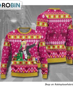 Boruto Naruto Uzumaki Knitted Anime 3D Printed Ugly Christmas Sweater