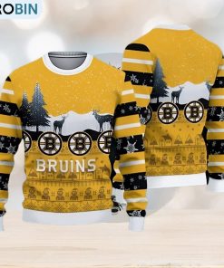 Boston Bruins Fans Reindeers Pattern Ugly Christmas Sweater Gift
