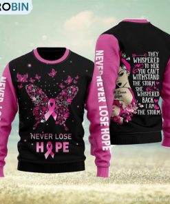 Breast Cancer Warrior Ugly Christmas Sweater For Men And Women