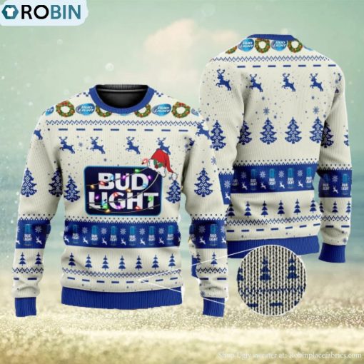 Bud Light Beer 3D All Over Printed Ugly Christmas Sweater Christmas Gift For Family