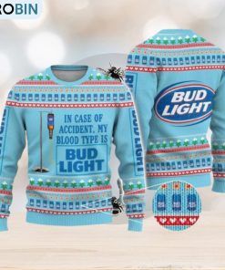 Bud Light Beer Ugly Christmas Sweater Gift Christmas