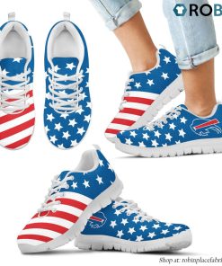 Buffalo Bills America Flag Full Stars Stripes Pattern Sneaker Buffalo Bills America Flag Full Stars Stripes Pattern Sneaker
