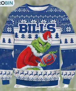 Buffalo Bills Grinch Ugly Sweater Christmas Gift Idea For Fan