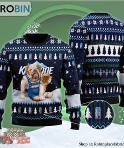 Bulldog Drink Keystone Light Beer Ugly Christmas Sweater Bulldog Drink Keystone Light Beer Ugly Christmas Sweater
