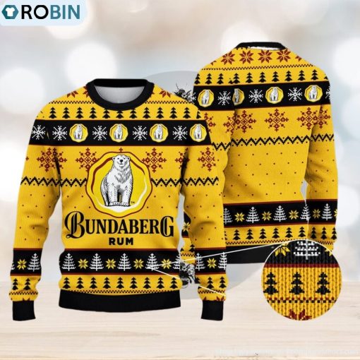 Bundaberg Original Rum Christmas Ugly Sweater Bundaberg Rum Christmas Sweater