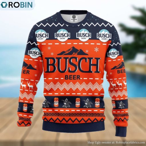 Busch Beer Ugly Christmas Sweater For Men Women