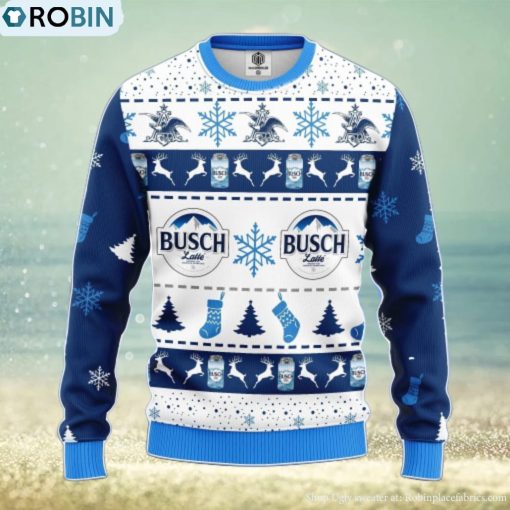 Busch Latte Beer Ugly Christmas Sweater Amazing Gift Men And Women Christmas Gift