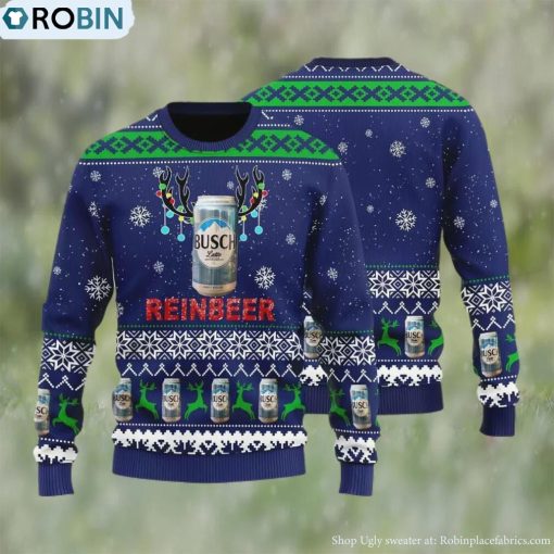 Busch Latte Reinbeer Ugly Christmas Sweater, Gifts For Beer Lovers