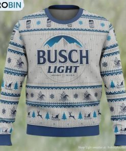 Busch Light Beer Christmas Ugly Sweater, Gifts For Beer Lovers