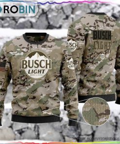 Busch Light Camo Ugly Christmas Sweater