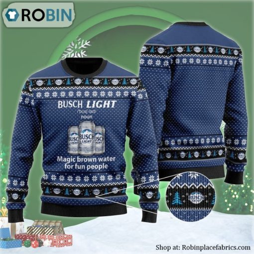 Busch Light Definition Ugly Christmas Sweater