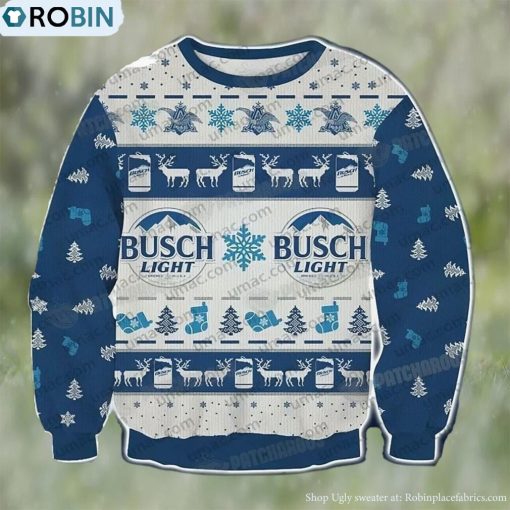 Busch Light Snow Christmas Ugly Sweater Gift For Lover