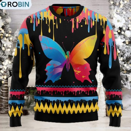 Butterfly Colorful Beauty Christmas Ugly Christmas Sweater