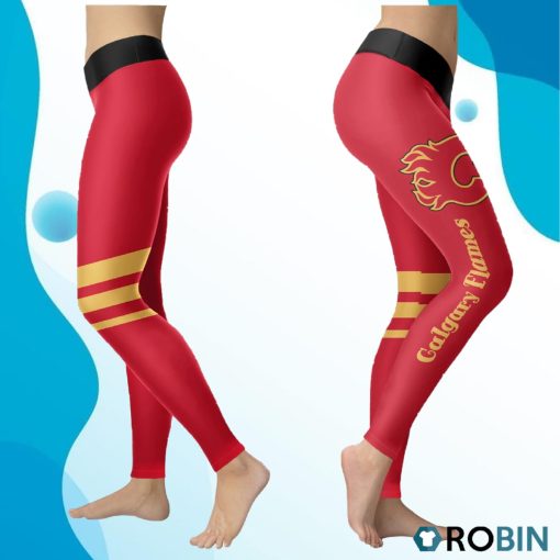 Calgary Flames Women 3D Printed Leggings Sports