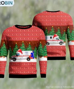 California AMR San Mateo County EMS Ugly Christmas Sweater California AMR San Mateo County EMS Ugly Christmas Sweater