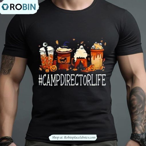 Camp Director Horror Fall Coffee Spooky Halloween Pumpkin Great Shirt
