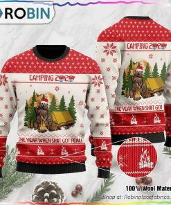 Camping Ugly Christmas Sweater